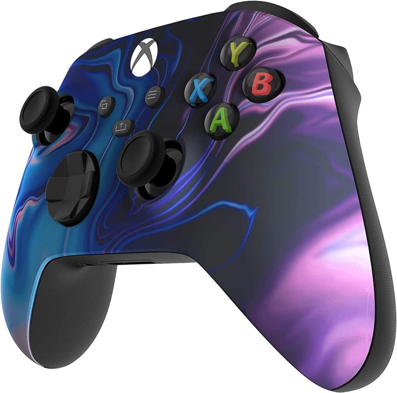 Custom Controllerzz Wireless Controller for Microsoft Xbox Series X/S & Xbox One - Custom Soft Touch Feel - Custom Xbox Series X/S Controller (X/S Blue & Purple Swirl) - Image 3