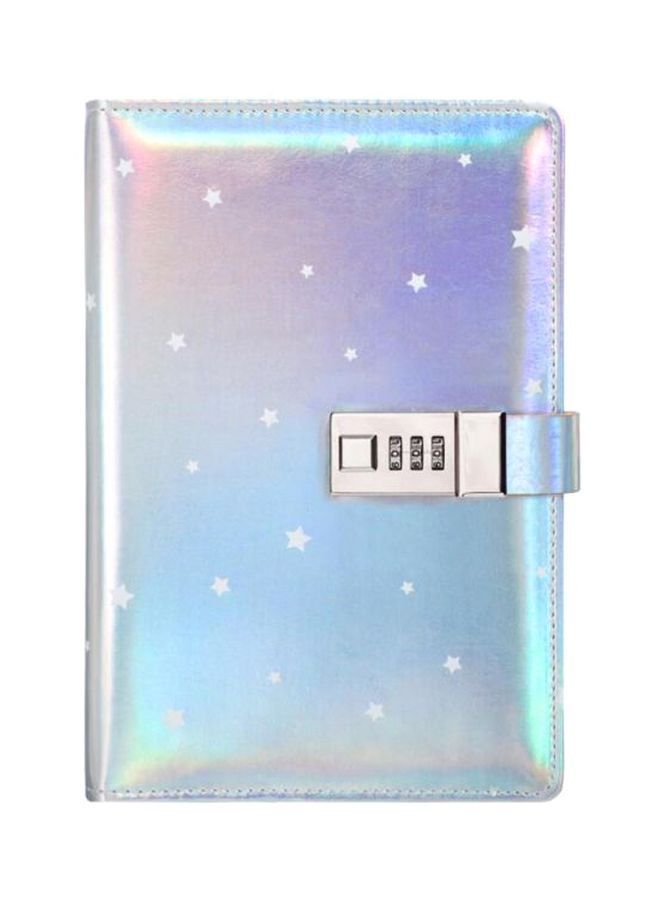 NIBEMINENT Combination Lock Cartoon Diary Notebook Blue/Purple - Image 1