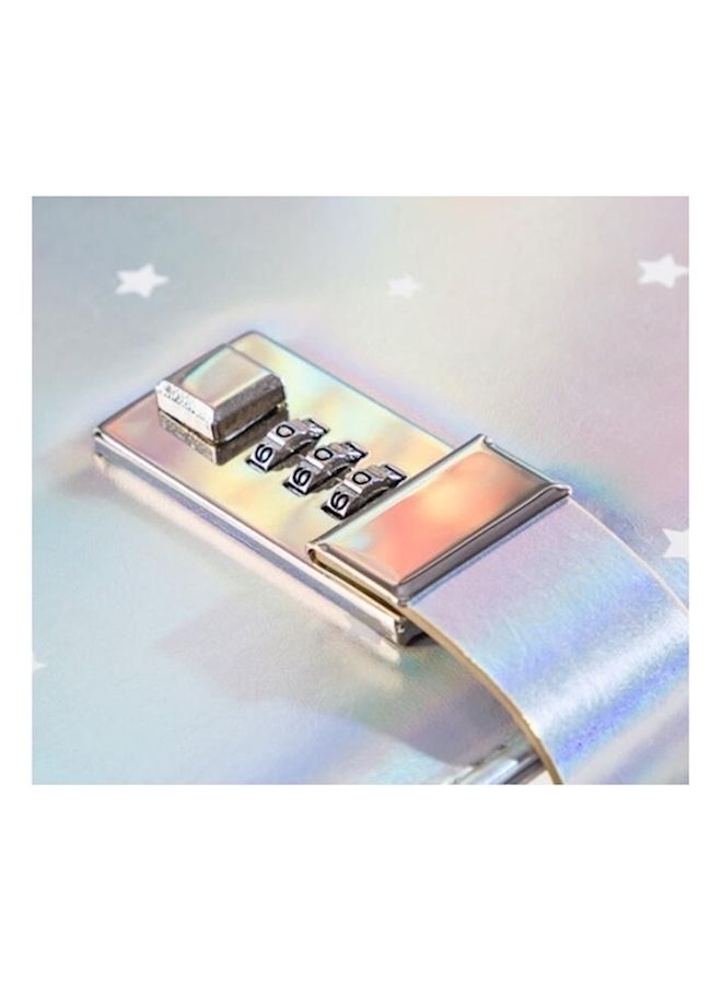 NIBEMINENT Combination Lock Cartoon Diary Notebook Blue/Purple - Image 4