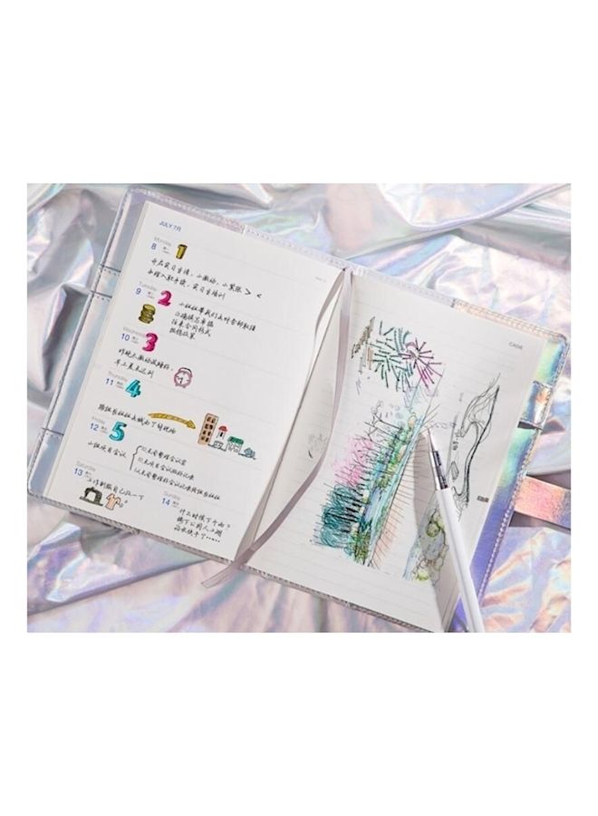 NIBEMINENT Combination Lock Cartoon Diary Notebook Blue/Purple - Image 5