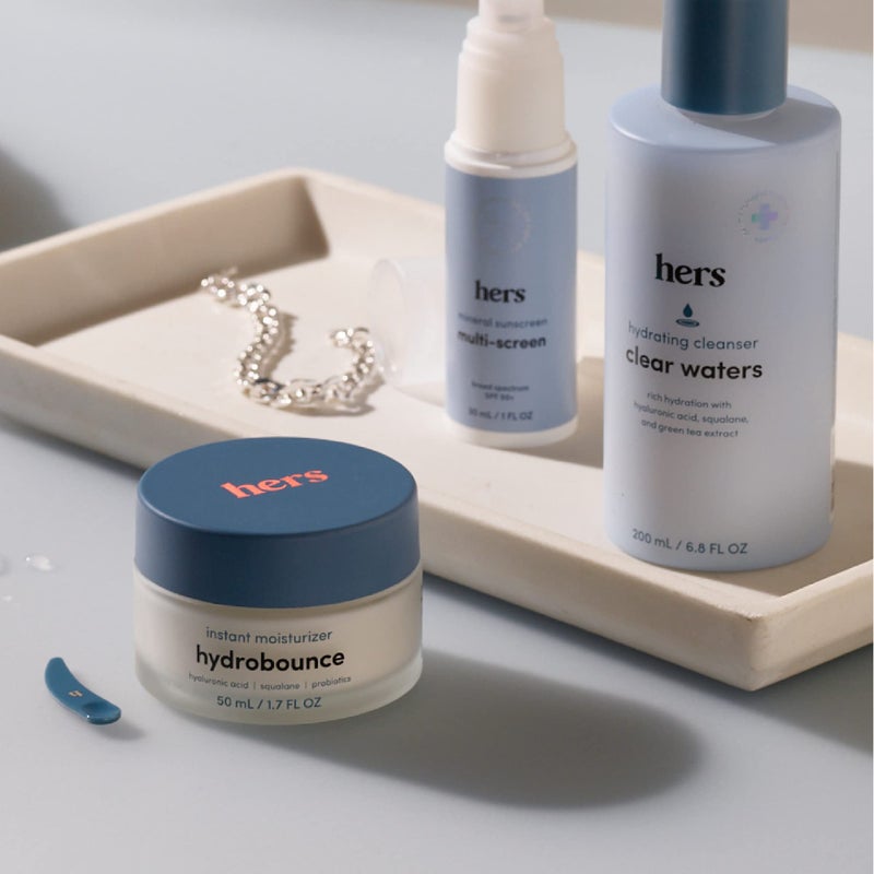 HIMS & HERS hers Hydrobounce Instant Moisturizer - Squalane Moisturizer Made for All Skin Types - Moisturizes, Smoothes Fine Lines - Contains Hyaluronic Acid, Squalane, and Probiotics - 1.7 fl Oz - Image 4