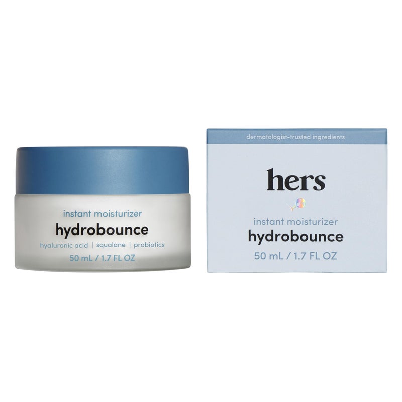 HIMS & HERS hers Hydrobounce Instant Moisturizer - Squalane Moisturizer Made for All Skin Types - Moisturizes, Smoothes Fine Lines - Contains Hyaluronic Acid, Squalane, and Probiotics - 1.7 fl Oz - Image 1