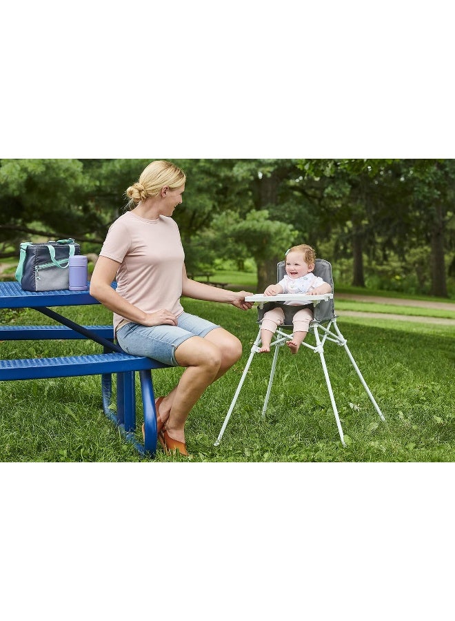 Regalo My High Chair Portable Travel Fold & Go Highchair, Indoor and Outdoor, Bonus Kit, Includes Tray with Cup Holder, Grey - Image 4