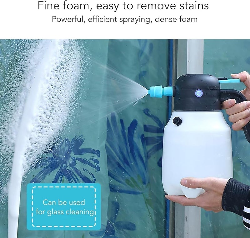 Joyzzz Electric Pressurized Foam Sprayer, 1.8L Portable Foam Cannon, Cordless Rechargeable Lithium Battery, Adjustable Nozzle for Vehicle Detailing, Patio Furniture, and Outdoor Cleaning - Image 5