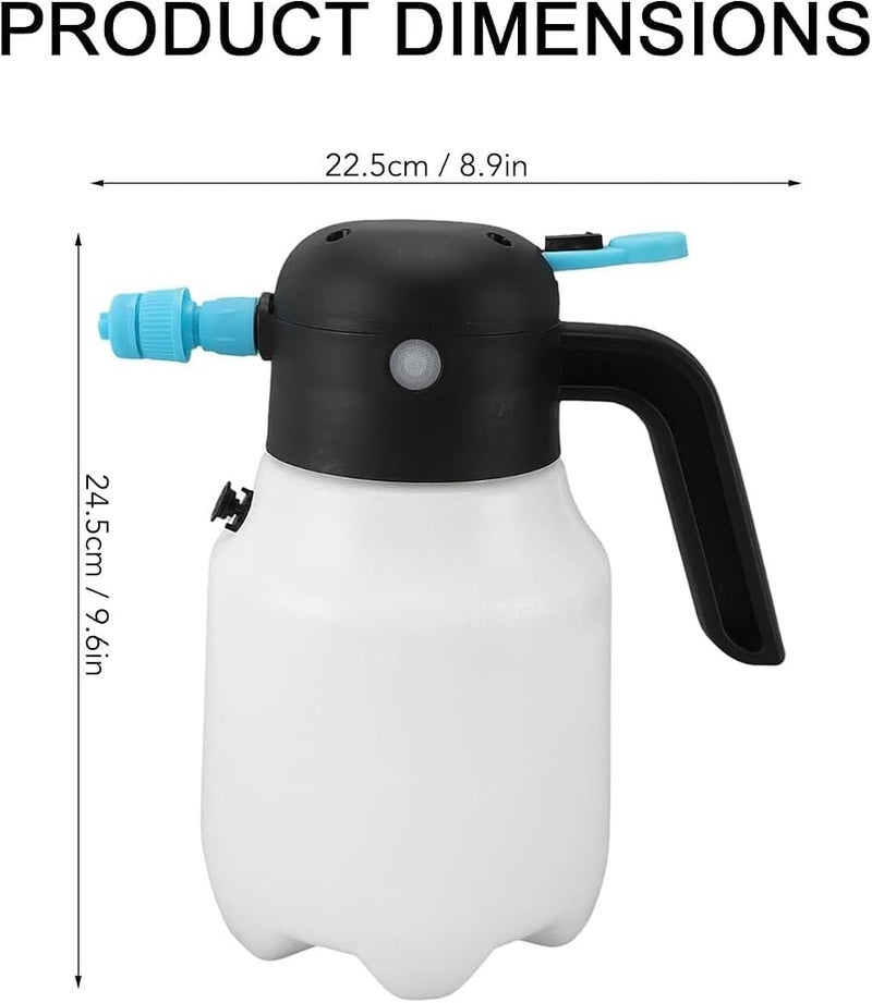 Joyzzz Electric Pressurized Foam Sprayer, 1.8L Portable Foam Cannon, Cordless Rechargeable Lithium Battery, Adjustable Nozzle for Vehicle Detailing, Patio Furniture, and Outdoor Cleaning - Image 2