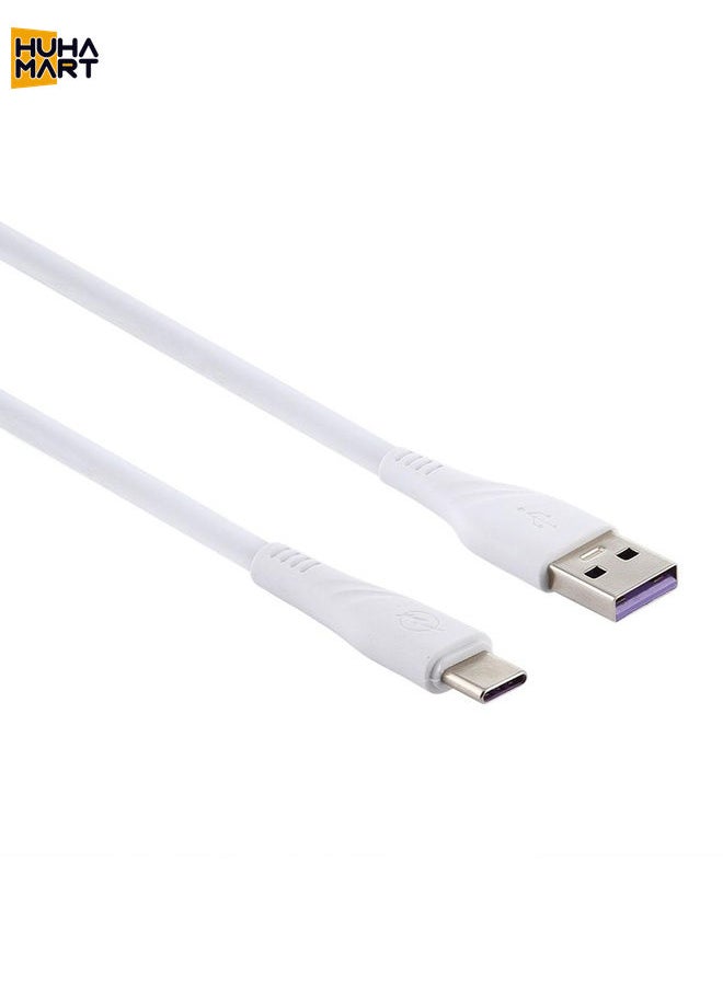 HuHa Mart USB 3.0 to USB-C / Type-C Super Fast Charging Data Cable, Cable Length: about 1m (White)  - Image 2