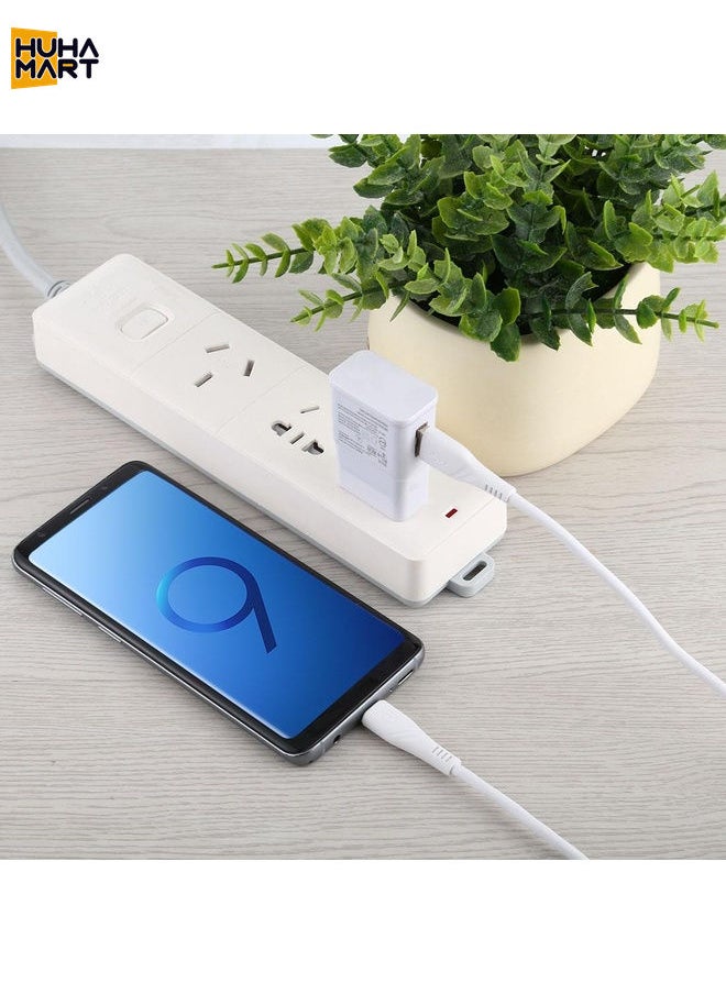 HuHa Mart USB 3.0 to USB-C / Type-C Super Fast Charging Data Cable, Cable Length: about 1m (White)  - Image 4