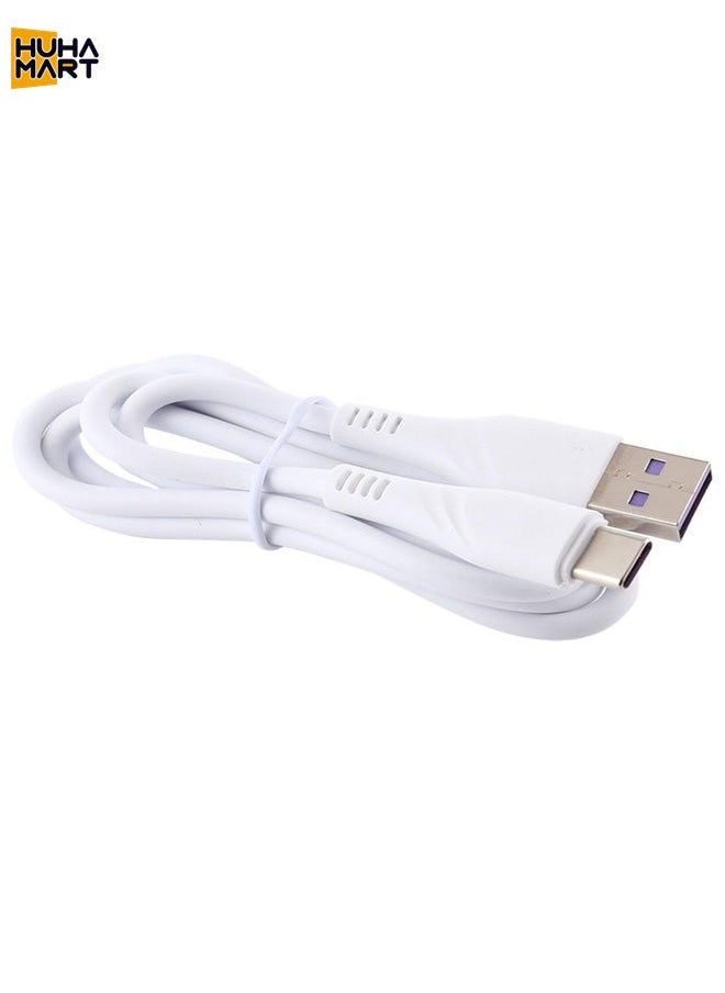 HuHa Mart USB 3.0 to USB-C / Type-C Super Fast Charging Data Cable, Cable Length: about 1m (White)  - Image 3