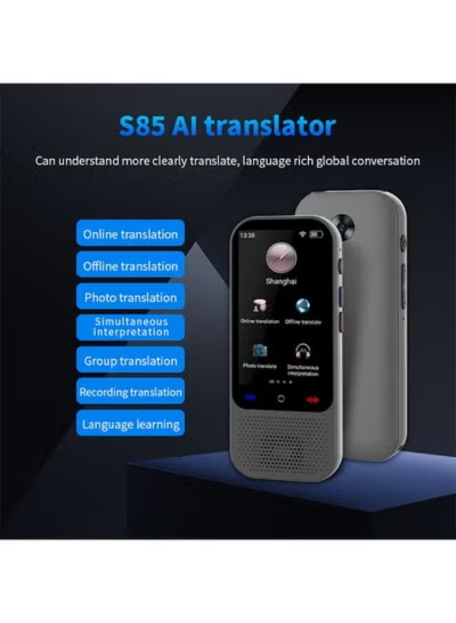 S80 Pro Black Translation Device with 3-Inch Screen - Supports Offline and Online Translation - Image 2