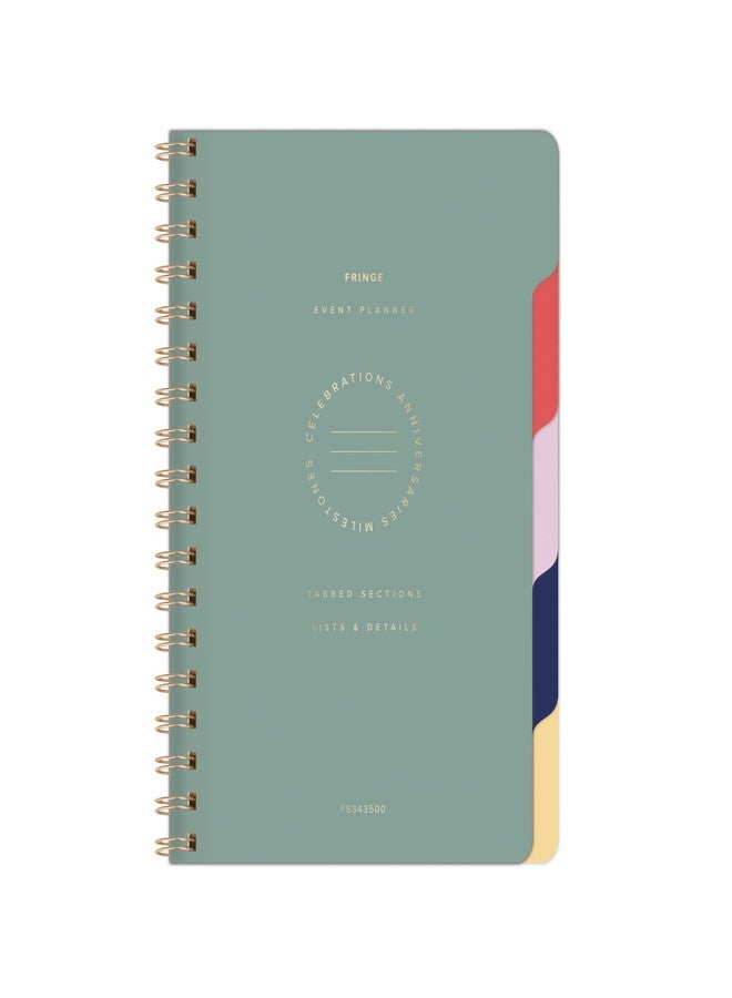 Fringe Studio Large Paper Spiral Die-Cut Tabbed Event Planner w/Sticker Sheet, "COLOR BLOCK", Approx. 7.25" w x 10" h, 200 Pg, Esprit Collection (343502) - Image 1