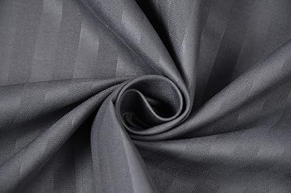 Hardeep Creation 210 TC Glace Cotton Elastic Fitted Plain Stripe Queen Size Double Bed with 2 Pillow Cover (72 X 78) Inch - Image 2