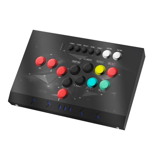 DOYO Arcade Stick Joystick for home, Arcade fighting Joystick-Durable iron Arcade Fightstick Compatible with PC/ PS3 / Switch/NEOGEO Mini/Android/Raspberry Pi (Black) - Image 1