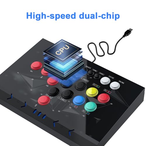 DOYO Arcade Stick Joystick for home, Arcade fighting Joystick-Durable iron Arcade Fightstick Compatible with PC/ PS3 / Switch/NEOGEO Mini/Android/Raspberry Pi (Black) - Image 3