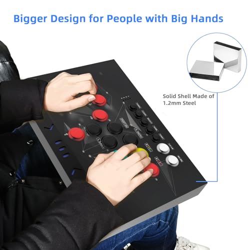 DOYO Arcade Stick Joystick for home, Arcade fighting Joystick-Durable iron Arcade Fightstick Compatible with PC/ PS3 / Switch/NEOGEO Mini/Android/Raspberry Pi (Black) - Image 5