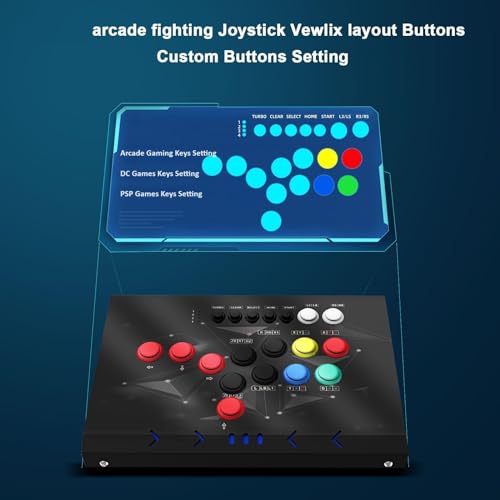DOYO Arcade Stick Joystick for home, Arcade fighting Joystick-Durable iron Arcade Fightstick Compatible with PC/ PS3 / Switch/NEOGEO Mini/Android/Raspberry Pi (Black) - Image 4