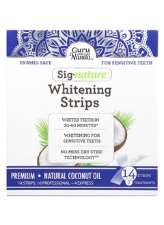 GuruNanda GuruNanda Teeth Whitening Strips - 7 Treatments with 14 Strips - Professional, Enamel-Safe Strips for Sensitive Teeth - Non-Slip, Dry Strip Technology  - Image 1