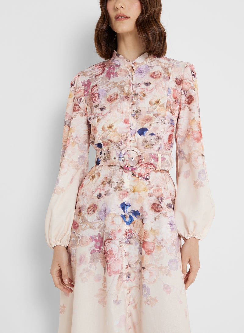 ELLA Floral Belted Dress - Image 3