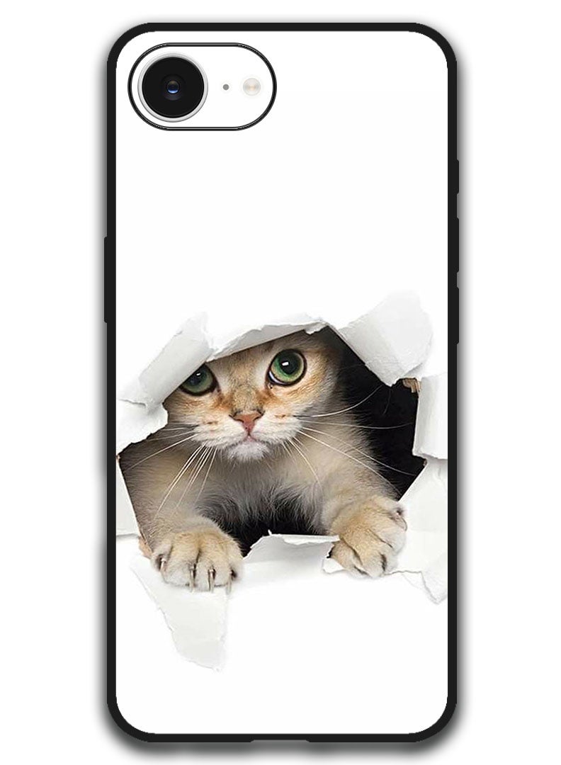Theodor Case Compatible with Apple iPhone 17e / 16e 6.1 Inch Protection Shockproof Bumper Cover - Baby Cat - Image 1