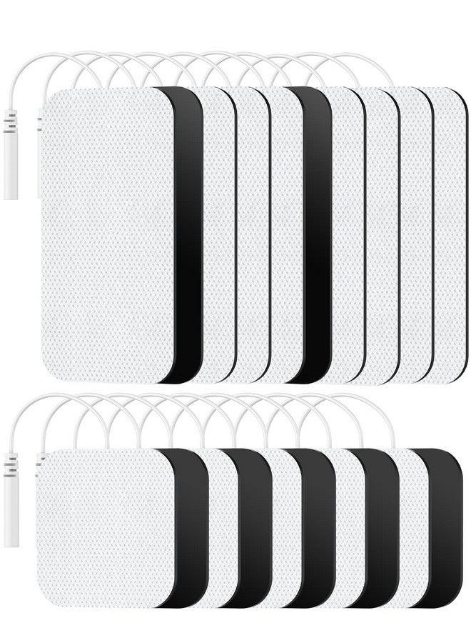 NURSAL Nit Replacement Pads, Nursal Reusable Self-Adhesive Electrodes Pads 20 Packs 2X2” 2X4”, Latex Free Pigtail Tens Pads, Compatible With Tens 7000, Auvon Tens, Etekcity, Nicwell Care Tens - Image 1
