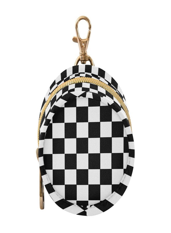 J JOYSAY Checkered Plaid Black Print Pacifier Holder Case with Metal Clip Portable Pacifier Storage Container for Boys Girls - Image 1