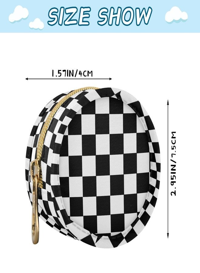 J JOYSAY Checkered Plaid Black Print Pacifier Holder Case with Metal Clip Portable Pacifier Storage Container for Boys Girls - Image 3