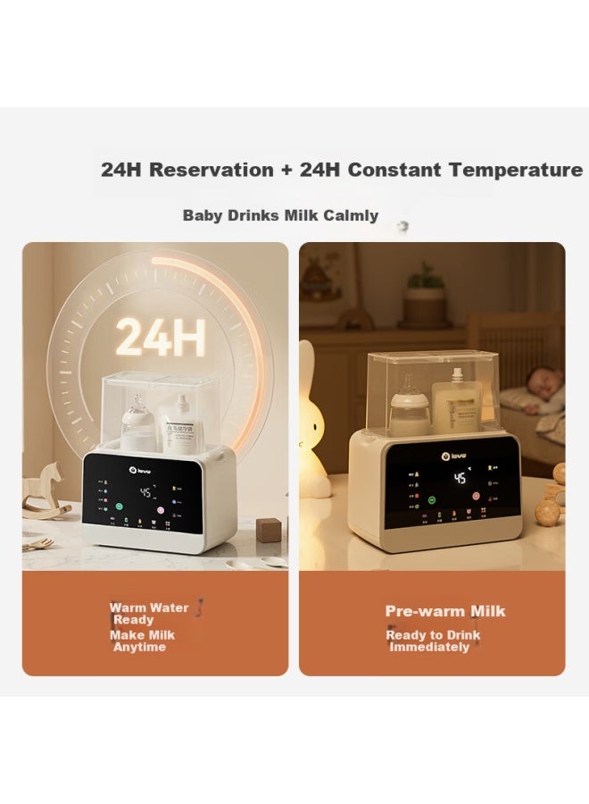 Iwvw Milk Warmer And Sterilizer 2-in-1 Temperature Control Bottle Warmer Baby Formula Heater Breast Milk Defroster Steam Sterilizer - Image 1