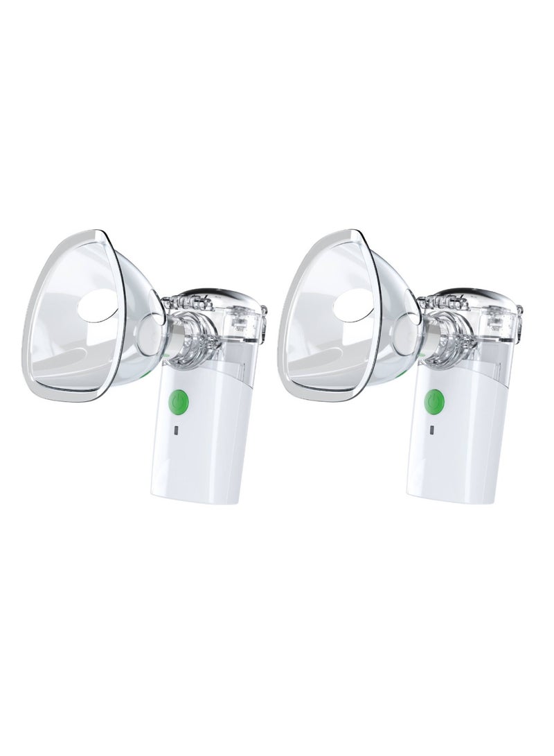 DIGI CORE 2 Pcs Portable Nebulizer Nebulizers, Rechargeable Nebulizer Machine For Adults And Kids, Ultrasonic Nebulizer Mesh Nebulizer GK-101 Quiet And Portable Low Power Handheld Mesh Inhaler Automatic Inhalators - Image 1