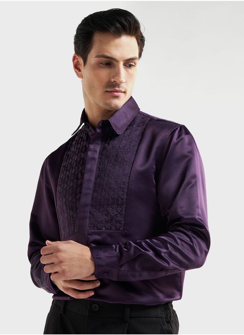 FAV Embroidered Regular Fit Shirt  - Image 1
