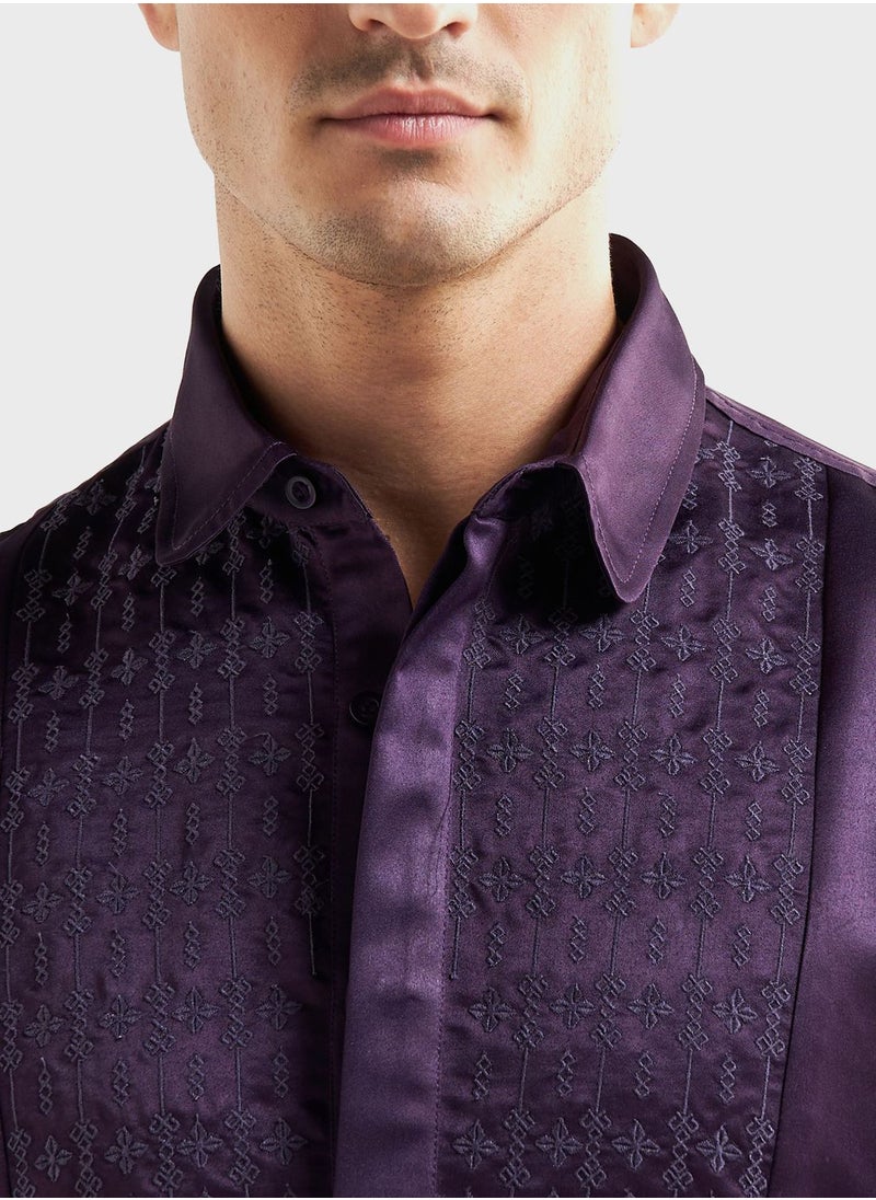 FAV Embroidered Regular Fit Shirt  - Image 3