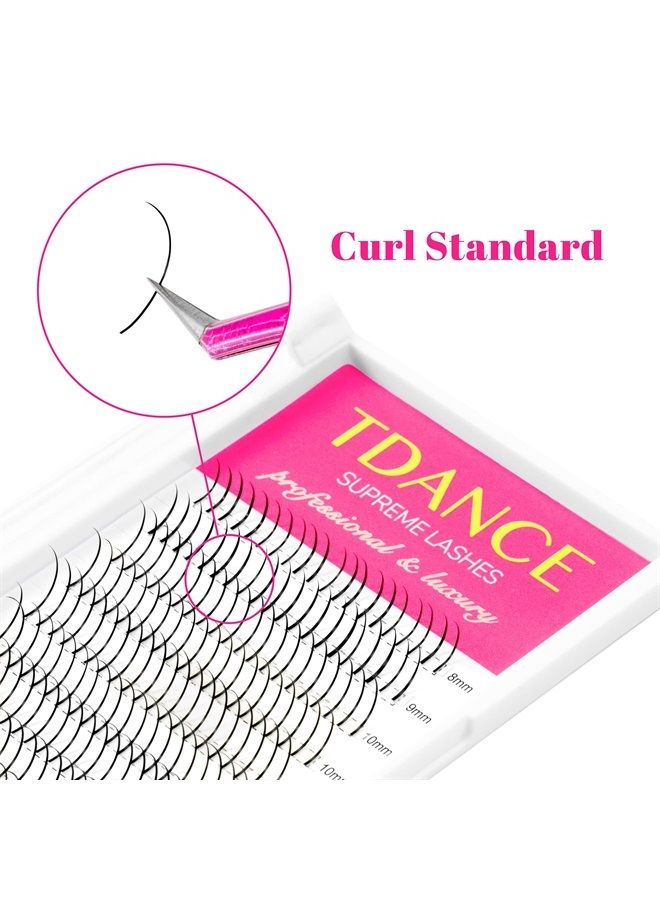 TDANCE Premade Spikes Eyelash Extension Supplies Thickness 0.07 D Curl Mix 14-19mm Matte Black Eyelash Extensions Spikes Fans(Spikes,D-0.07,14-19mm) - Image 5