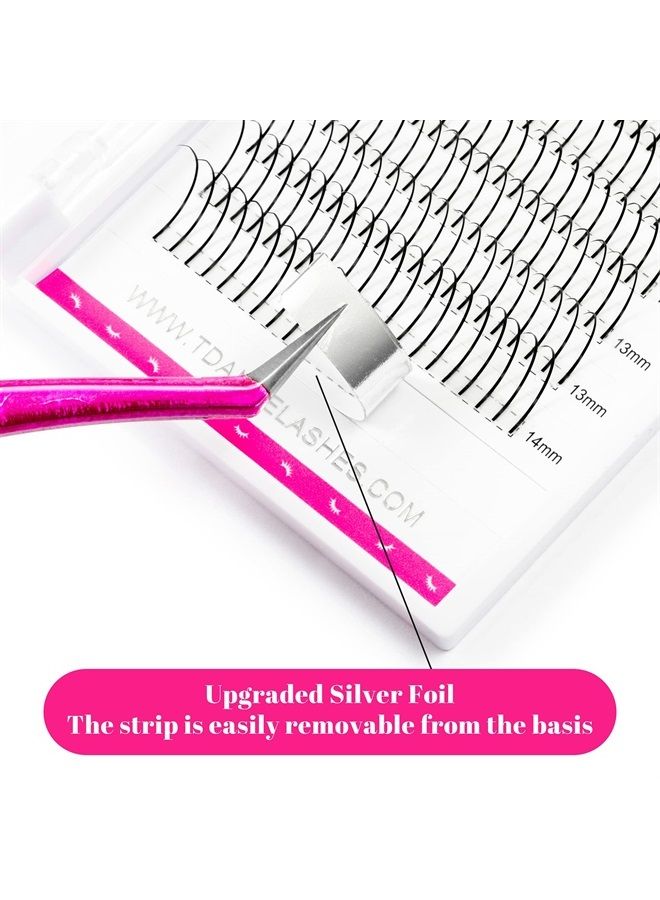 TDANCE Premade Spikes Eyelash Extension Supplies Thickness 0.07 D Curl Mix 14-19mm Matte Black Eyelash Extensions Spikes Fans(Spikes,D-0.07,14-19mm) - Image 3