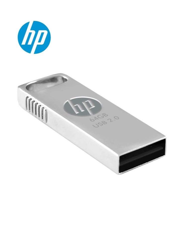 HP v206w 64GB USB 2.0 Flash Drive | Anti-slip grip | HPFD206W-64 Silver - Image 4