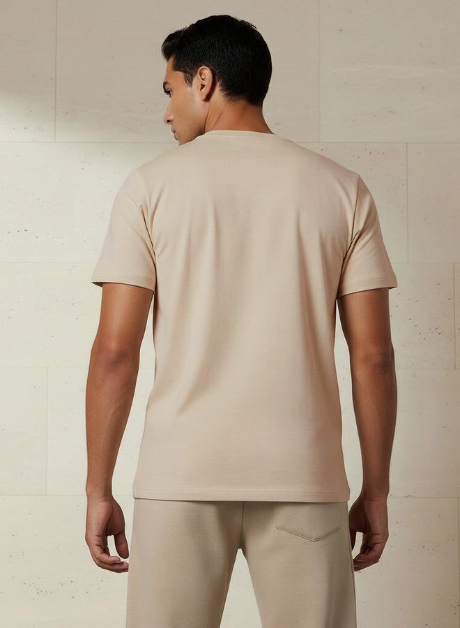 Iconic Men Slim Fit Crew Neck Short Sleeve Printed T-shirt - Image 3