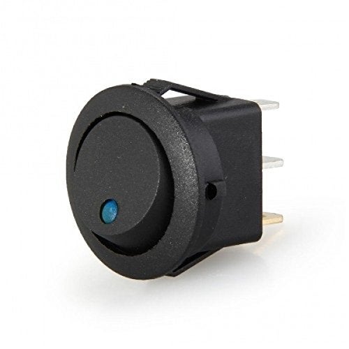 CentioT - Round Rocker 12V 16A ON-Off SPST Switch for Auto/Car/Boat - with Indicator (Blue Dot) - Image 4