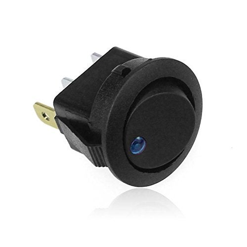 CentioT - Round Rocker 12V 16A ON-Off SPST Switch for Auto/Car/Boat - with Indicator (Blue Dot) - Image 2