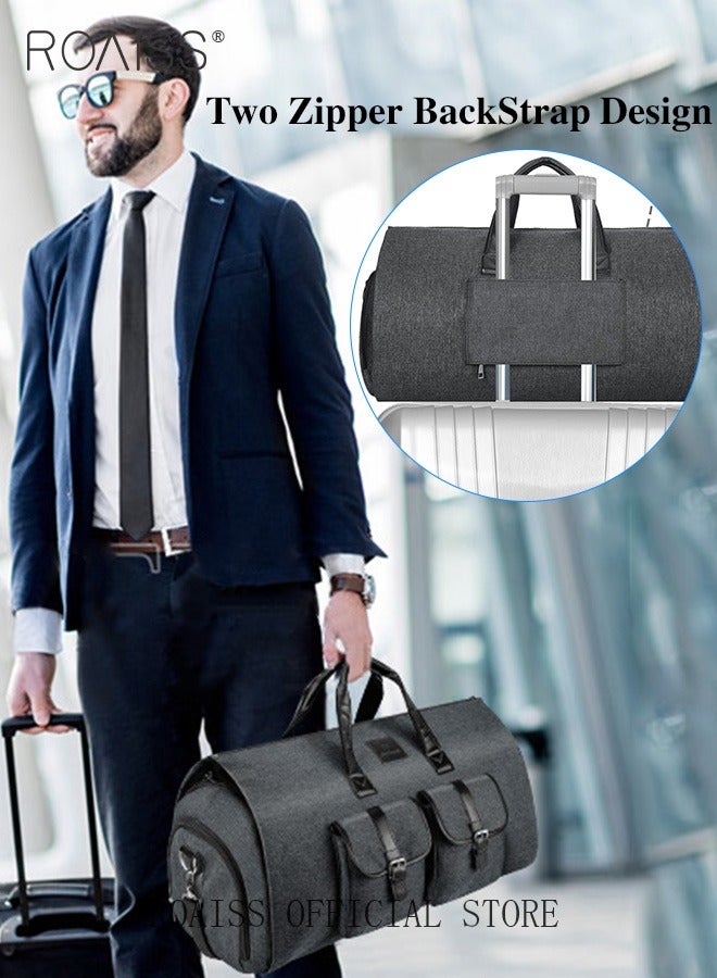 roaiss Large Capacity Outdoor Travel Bag Portable Suit Garment Storage Bag Foldable Business Luggage Bag with Multifunctional Organizer Suitable for Carrying and Storing Travel Essentials  - Image 2