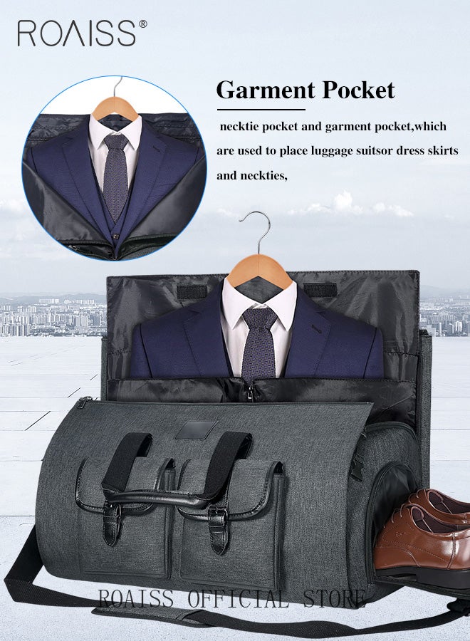roaiss Large Capacity Outdoor Travel Bag Portable Suit Garment Storage Bag Foldable Business Luggage Bag with Multifunctional Organizer Suitable for Carrying and Storing Travel Essentials  - Image 3
