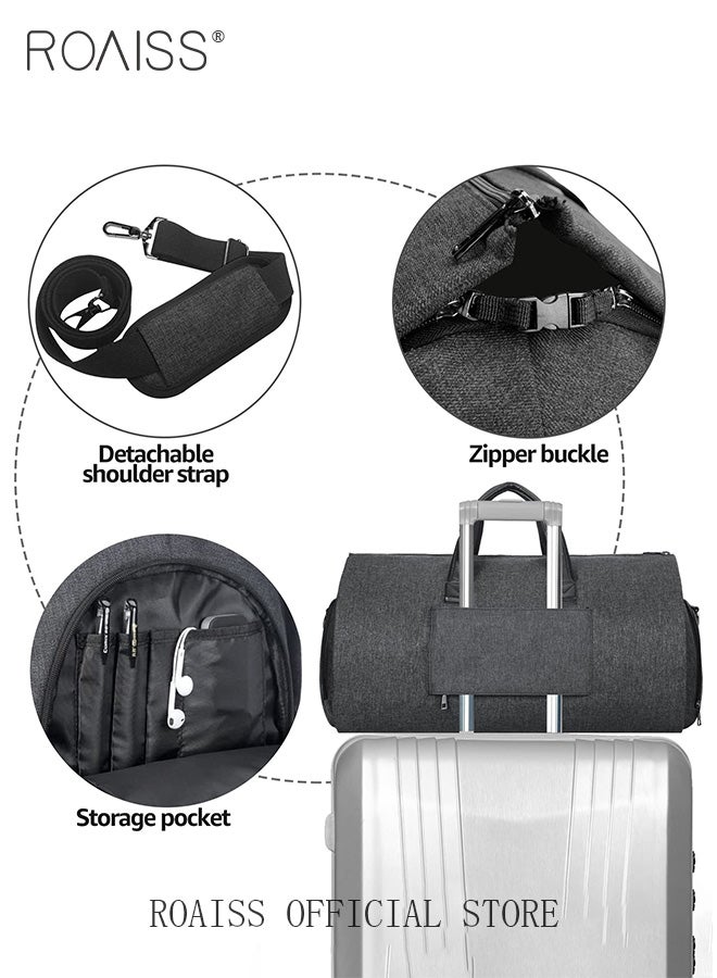 roaiss Large Capacity Outdoor Travel Bag Portable Suit Garment Storage Bag Foldable Business Luggage Bag with Multifunctional Organizer Suitable for Carrying and Storing Travel Essentials  - Image 5
