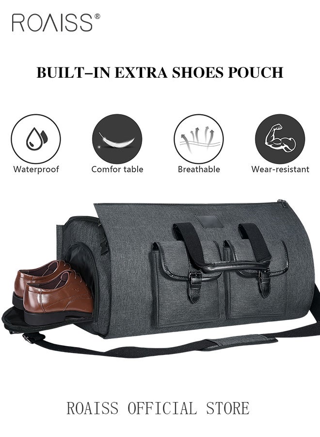 roaiss Large Capacity Outdoor Travel Bag Portable Suit Garment Storage Bag Foldable Business Luggage Bag with Multifunctional Organizer Suitable for Carrying and Storing Travel Essentials  - Image 4