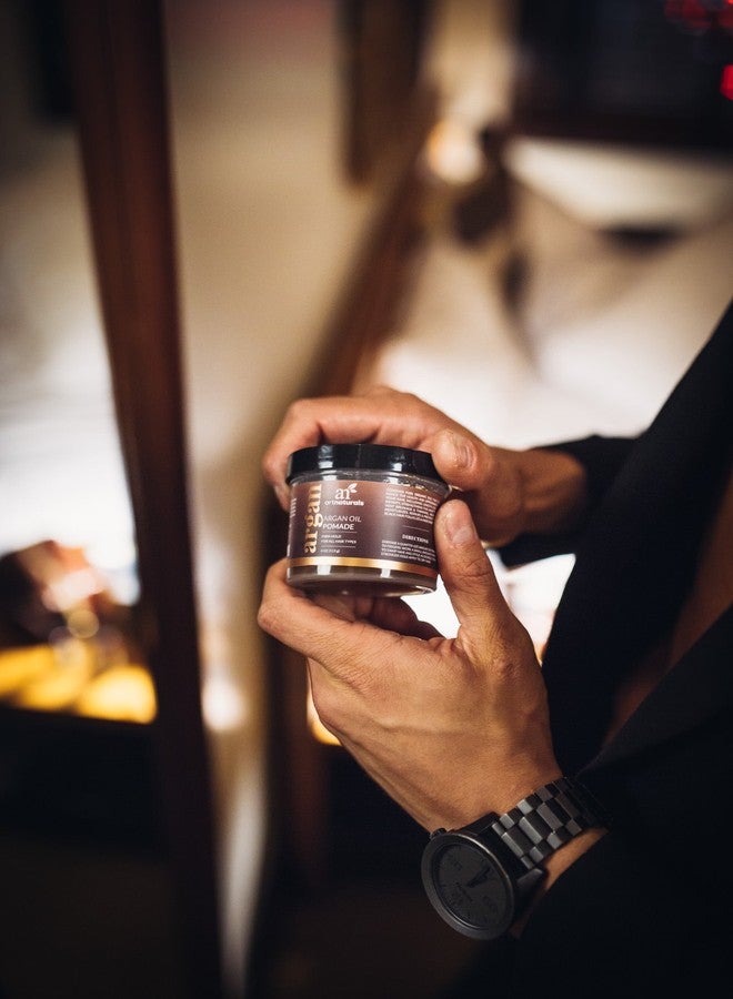 Artnaturals Professional Argan Oil Pomade - (4 Oz / 113g) - Strong Hold for All Hair Types - Natural Styling Formula for Men and Women - Made in USA - for Thick, Straight and Curly Hair - Image 5