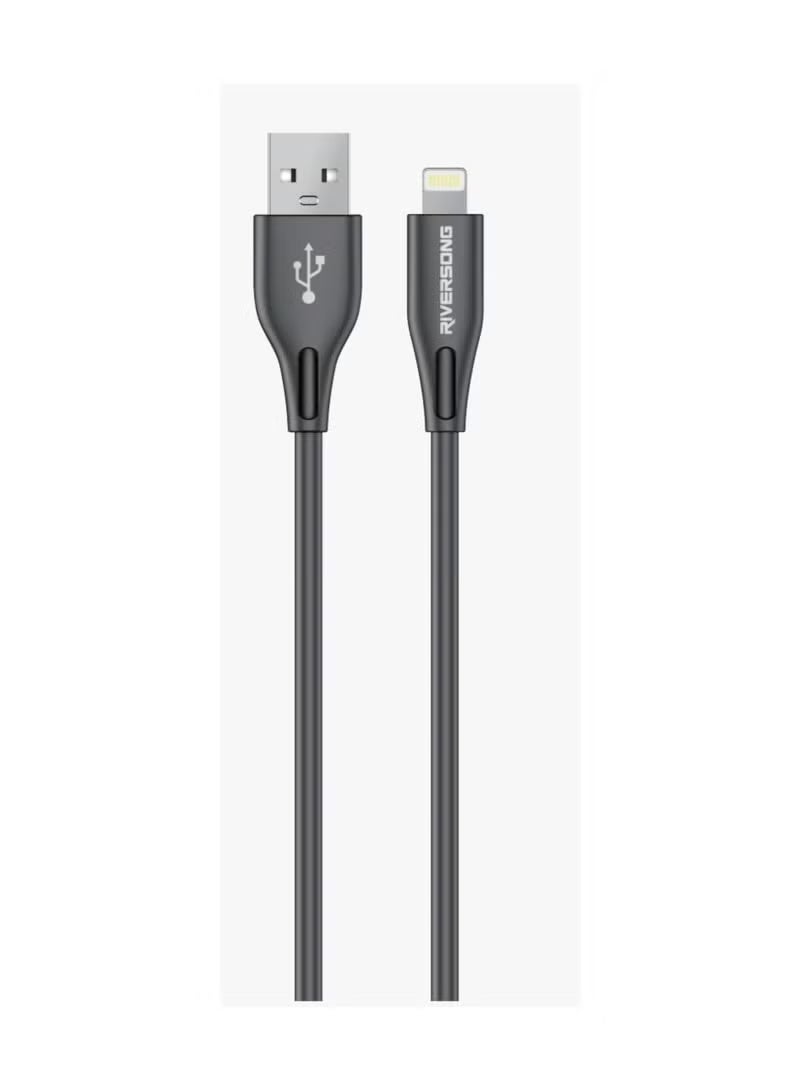 RIVERSONG USB-A to Lightning Cable 1m, Fast Charging iPhone Cable - Image 3