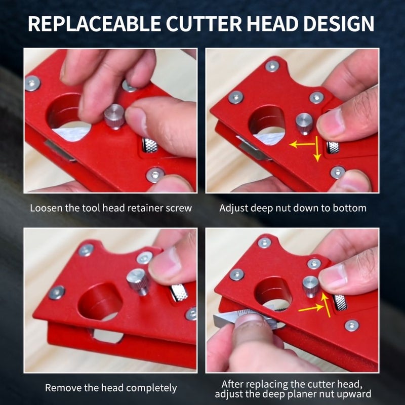 Onkel J Chamfer Plane With Backer Smoothing Woodworking Hand Planer For Quick Edge Planing And Radian Corner Trimming Set 7 - Image 5