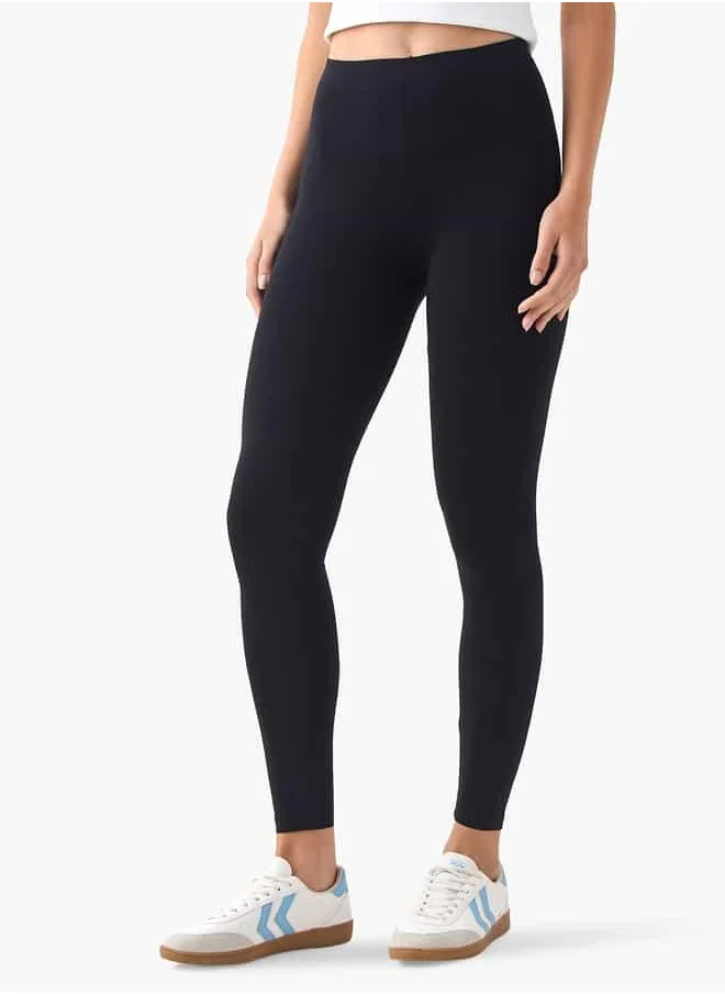 فاف Set of 2 - Regular Fit Leggings with Elasticated Waistband