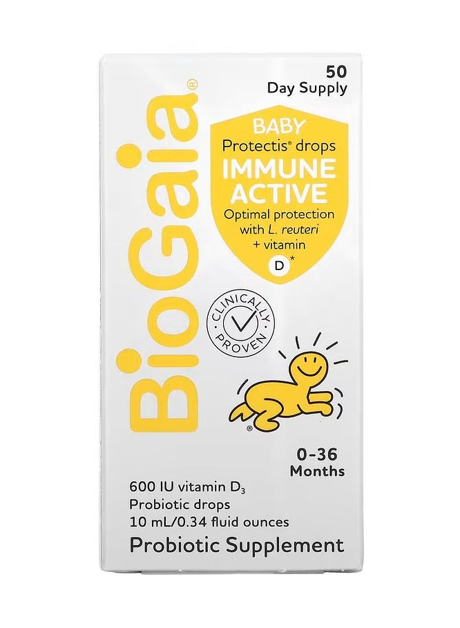 BioGaia Baby Protectis Drops Immune Active 0-36 Months 600 IU (10 ml) - Image 5