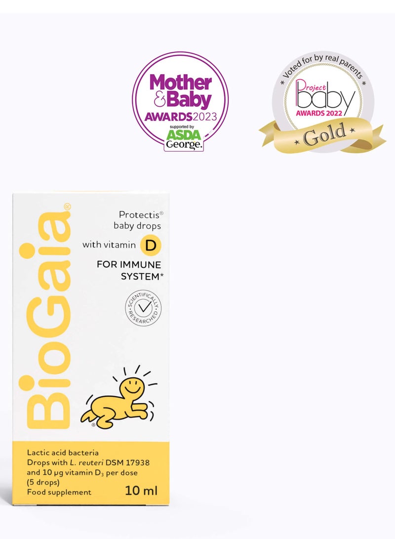 BioGaia Baby Protectis Drops Immune Active 0-36 Months 600 IU (10 ml) - Image 2