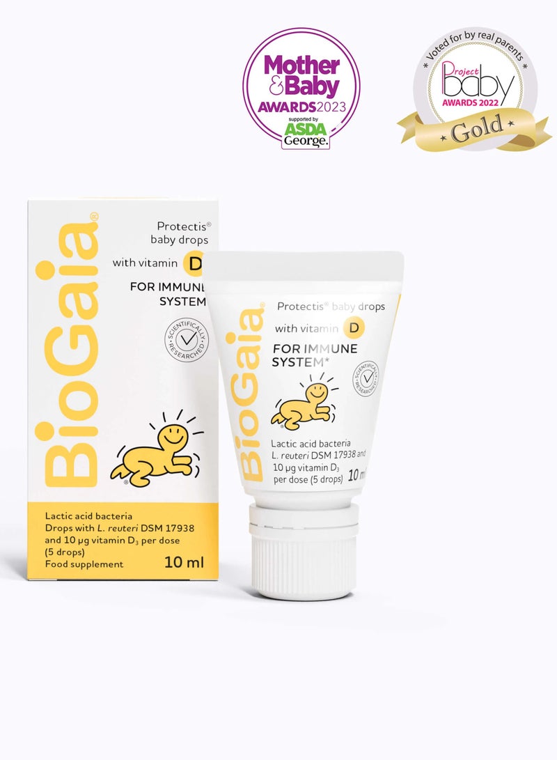 BioGaia Baby Protectis Drops Immune Active 0-36 Months 600 IU (10 ml) - Image 1