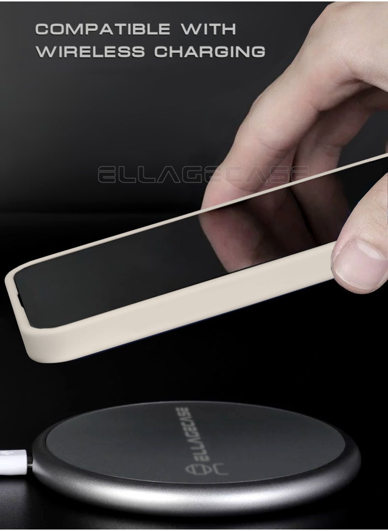 ELLAGECASE - White Stylish Case for Samsung Galaxy S24, Solid Camera Protection, Shockproof, Enhanced Protection, Compatible with MagSafe and Wireless Charging - Image 1