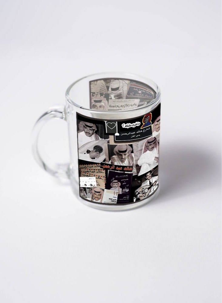 Story Of Candle A transparent glass cup printed with the design “Khaled Abdul Rahman ”  - Image 3