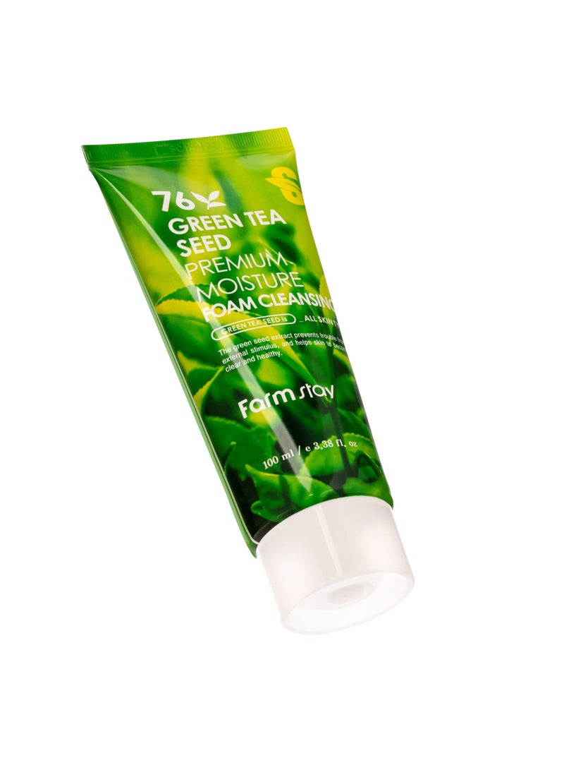 Farm Stay Green Tea Seed Premium Moisture Cleansing Foam 100ml - Image 5
