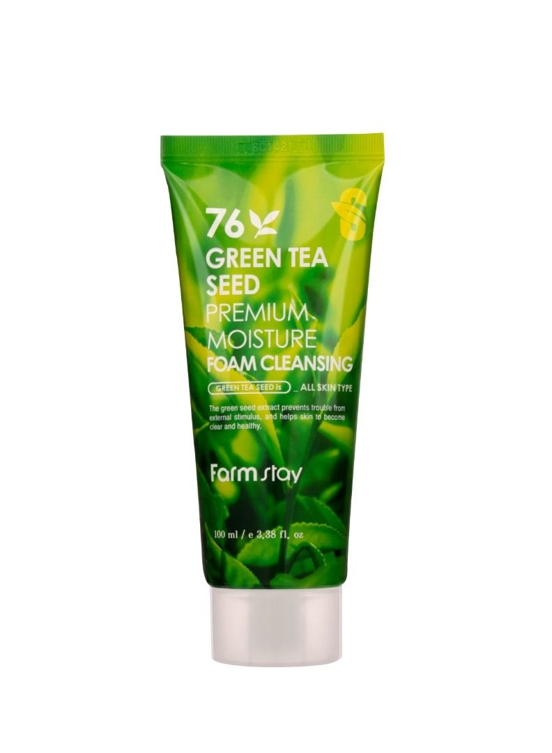 Farm Stay Green Tea Seed Premium Moisture Cleansing Foam 100ml - Image 1
